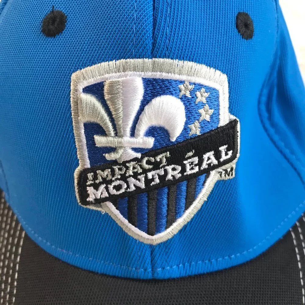 Adidas Montreal Impact Headwear Youth Cap Hat Blue Black‎ Brand New
